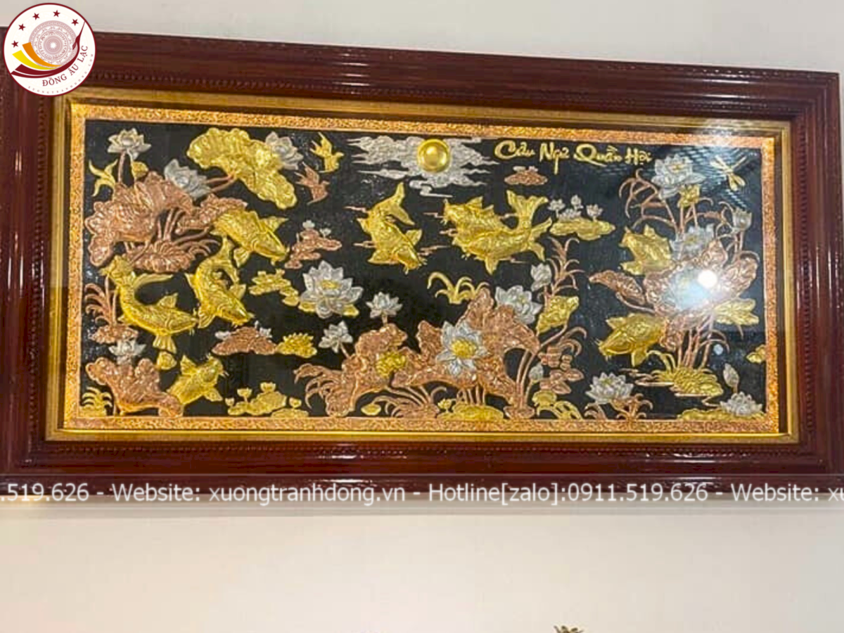 tranh cuu ngu quan hoi dong do dat vang bac 1m7x90cm xuong tranh dong