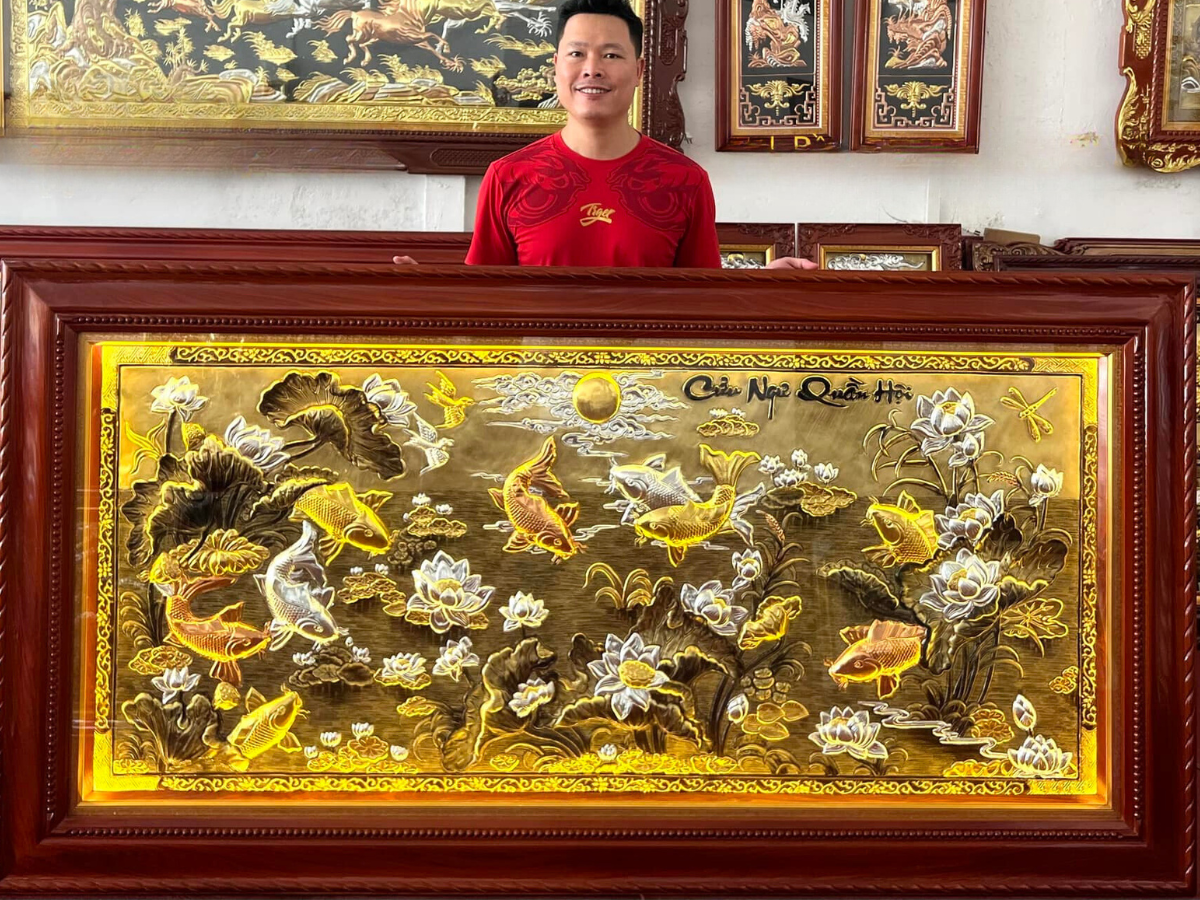 tranh cuu ngu quan hoi dong vang dat vang bac 2m3x1m2 xuong tranh dong