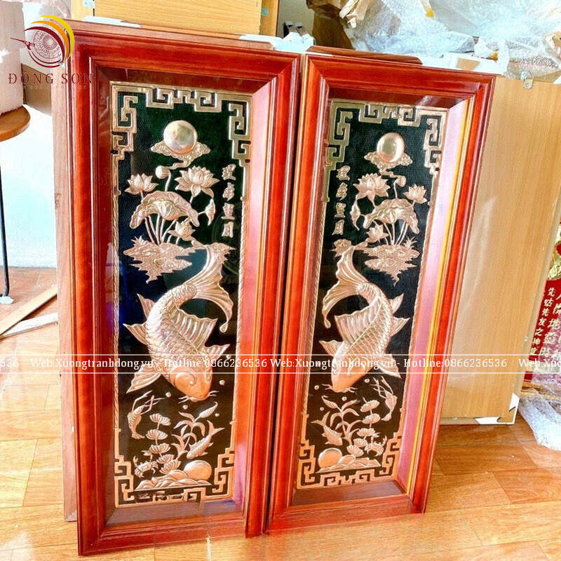 tranh ly ngu vong nguyet bang dong do kich thuoc 1m2x40cm