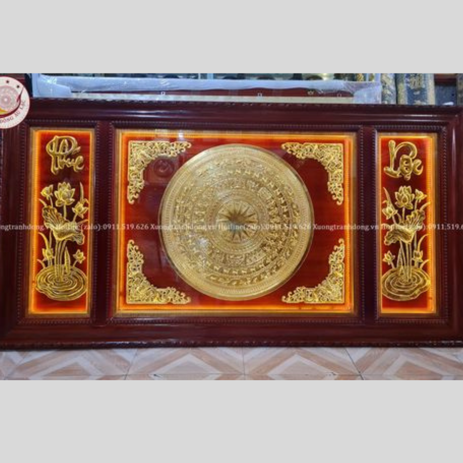 tranh trong dong phuc loc dong vang dat vang kich thuoc 2m3x1m2 xuong tranh dong