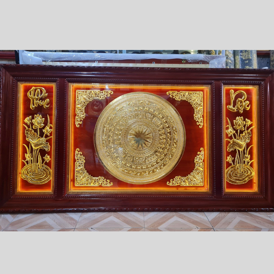 tranh trong dong phuc loc dong vang dat vang kich thuoc 2m3x1m2 xuong tranh dong