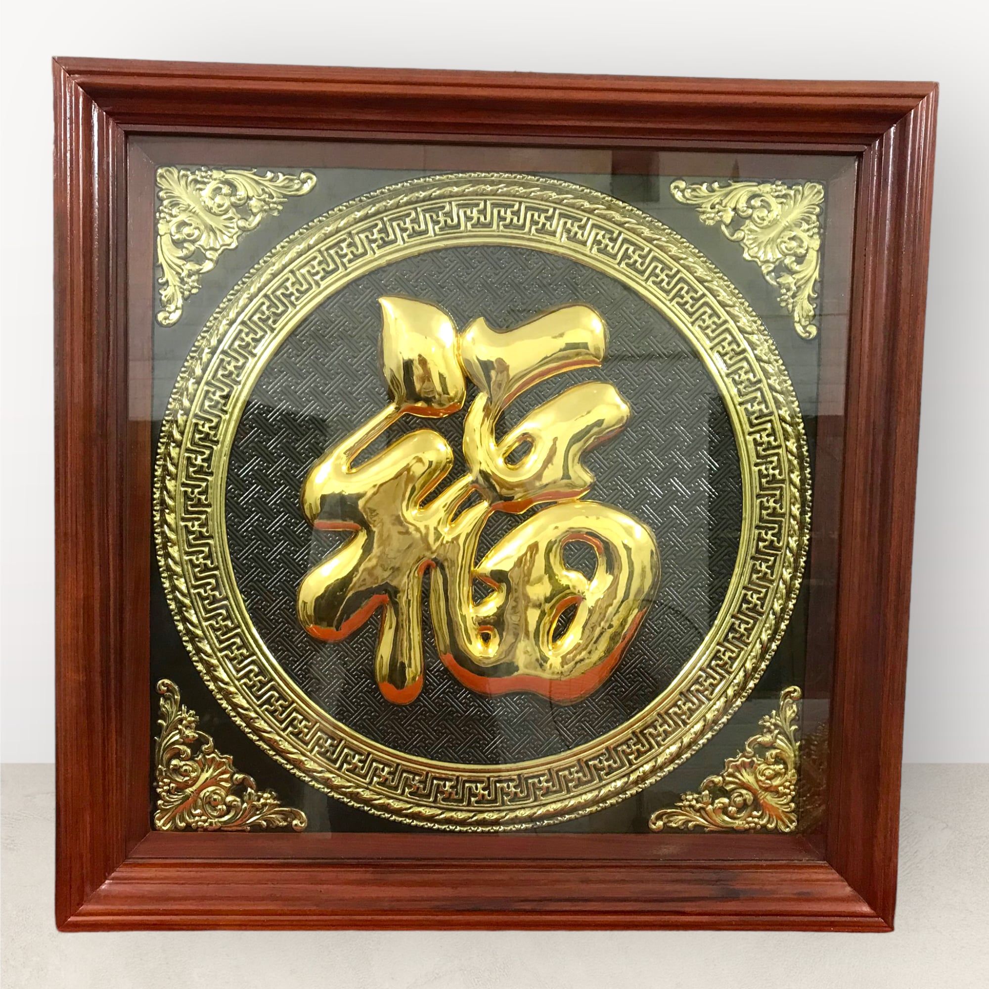 tranh qua tang chu phuc bang dong vang ma vang phan chu kich thuoc 68x68cm mau 2 xuong tranh dong