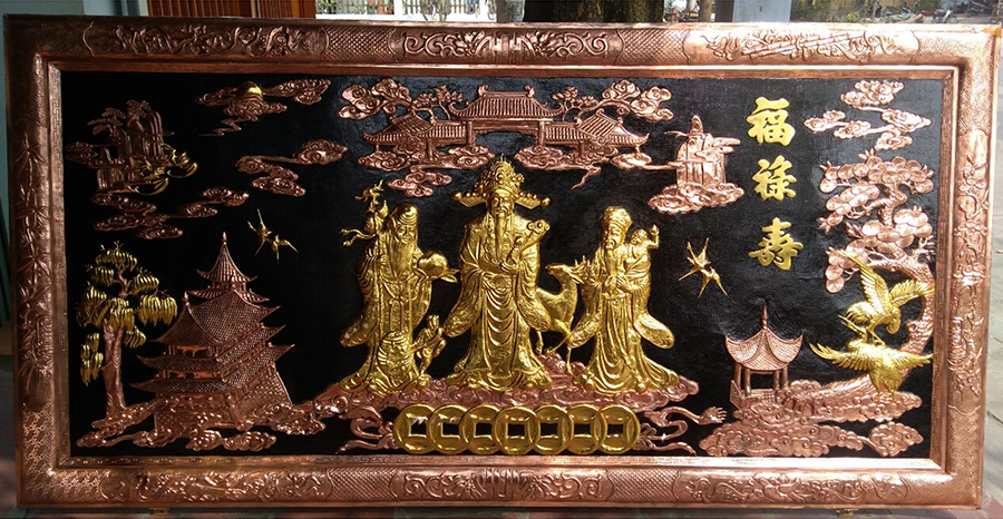 tranh phuc loc tho dong do kich thuoc 116x232cm dat vang khung dong