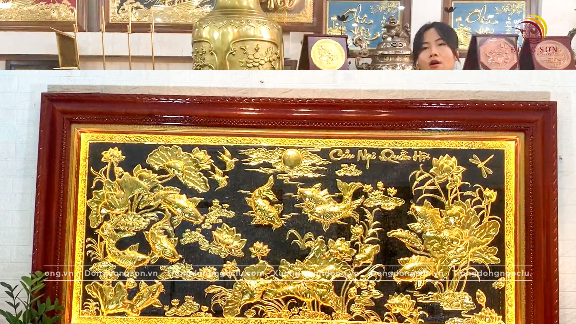 tranh cuu ngu quan hoi bang dong vang nen den dat vang kich thuoc 2m3x1m2