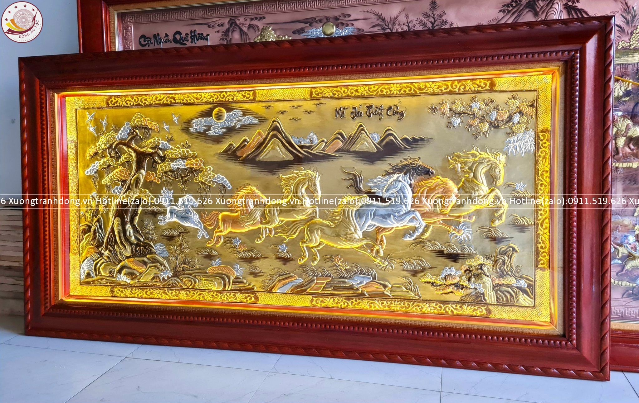 tranh ma dao thanh cong bang dong vang dat vang bac kt 2m3x1m2 xuong tranh dong