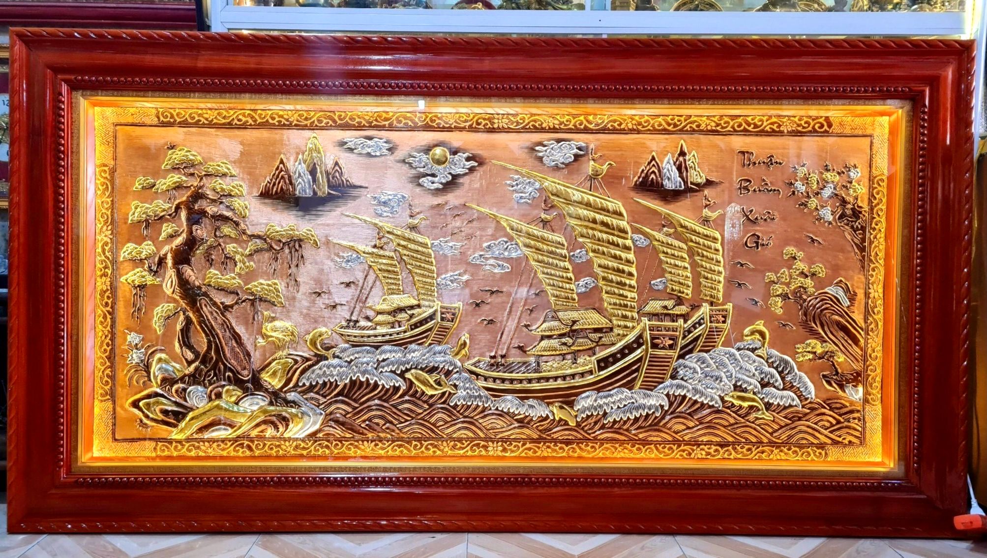 tranh thuan buom xuoi gio bang dong do nen xuoc dat khung xoan kt 2m3x1m2