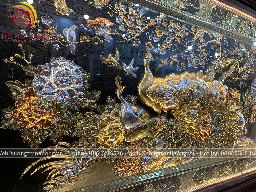 tranh phu the vien man dong vang kich thuoc 122x157cm ma tam khi khung soi