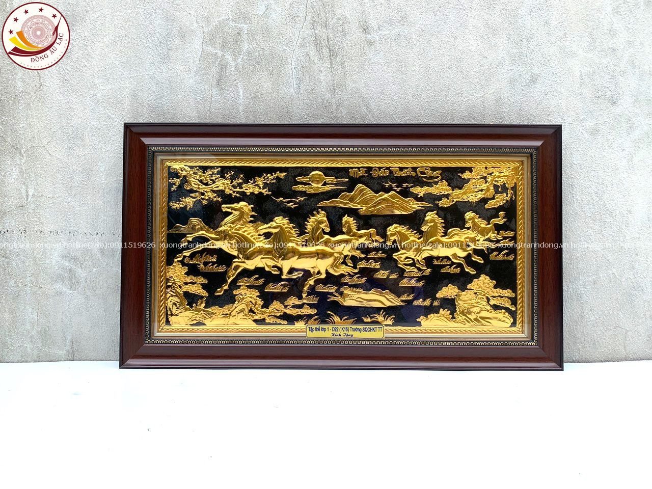 tranh qua tang ma dao thanh cong dong vang ma vang 24k kich thuoc 38x68cm xuong tranh dong