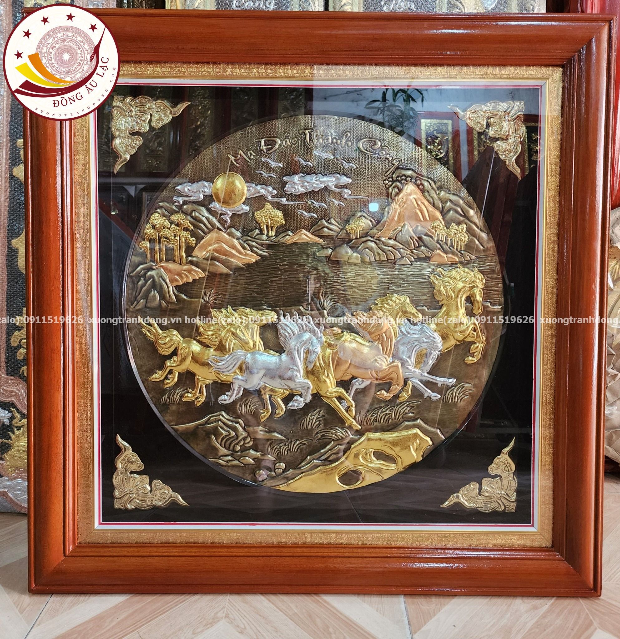 tranh qua tang ma dao thanh cong dong vang dat vang bac kich thuoc 80x80cm mau 1 xuong tranh dong