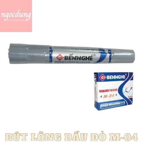 BNGHE-NBV2: Bút lông dầu Đỏ M-04 (12 cây/hộp)