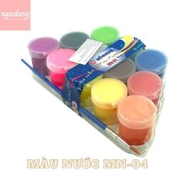 BNGHE-NHS12: Màu nước 12 Màu MN-04 (24 lốc/thùng)