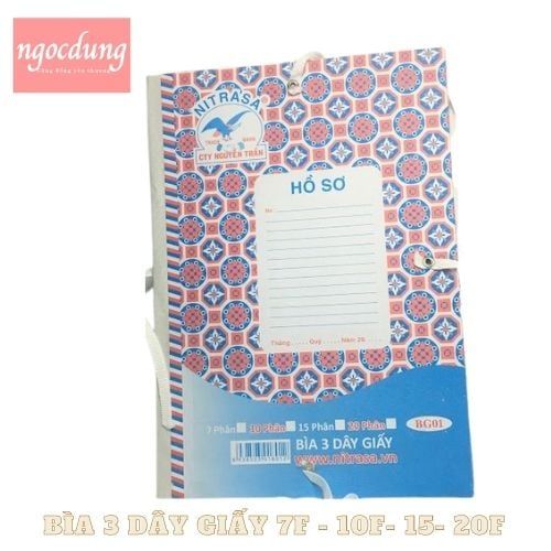 NITRASA-NVP6: Bìa 3 Dây Giấy NITRSA 10F