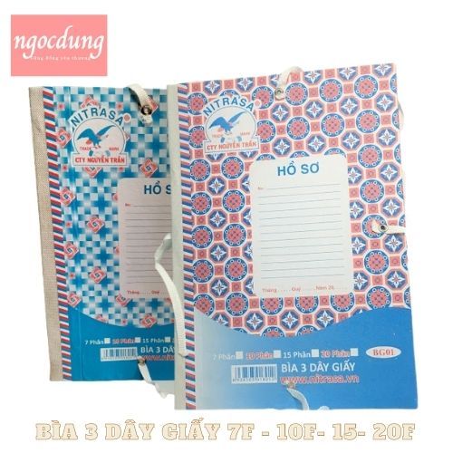 NITRASA-NVP6:  Bìa 3 Dây Giấy NITRASA 7F