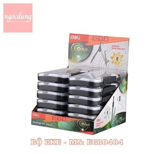 DELI-NHS2: Bộ eke hộp nhựa EG30404