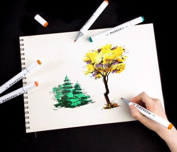 GUANGBO-NBV2: Bút Art Markers 60 màu cao cấp GB02213 (1c/h, 12c/T)