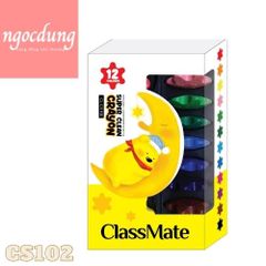 Classmate-NHS12: Sáp màu siêu sạch 12 màu CL-CS102 (12Bộ/hộp,8H/T)