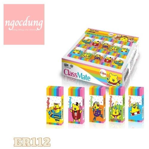 Classmate-NHS16: Tẩy poboo CL-ER112 (30 Cái/Hộp)
