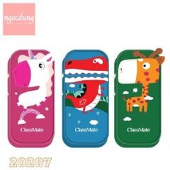 CLASSMATE-NHS8: Túi bút CL-20207
-Vải canvas+da PU, 4 lớp, 2 ngăn