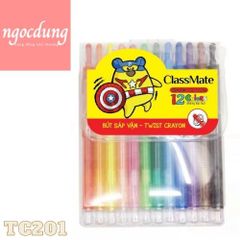 Classmate-NHS12: Bút sáp vặn 12 màu CL-TC201 (12 Cái/Hộp, 12H/T)