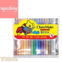 Classmate-NHS12: Bút sáp vặn 18 màu CL-TC202(12 Cái/Hộp, 6H/T)
