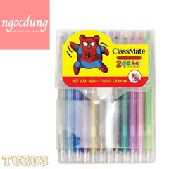 Classmate-NHS12: Bút sáp vặn 24 màu CL-TC203 (12 Cái/Hộp, 6H/T)