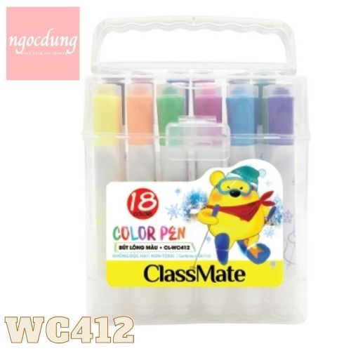 CLASSMATE-NHS12: Dạ màu 18 màu CL-WC412 (16 Cái/Hộp, 6H/T)