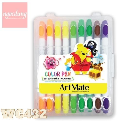 CLASSMATE-NHS12: Dạ màu 18 màu CL-WC432 (24 Cái/Hộp,4H/T)