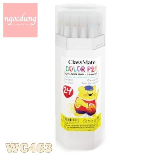 CLASSMATE-NHS12: Dạ màu 24 màu CL-WC463 (12 Cái/Hộp,6H/T)