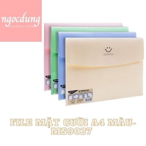 GUANGBO-NVP6: File mặt cười A4 màu GB9037 (8c/vỉ) (20vỉ/h, 80vỉ/thùng) GUANGBO