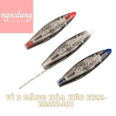 GUANGBO-NHS16: Vỉ 3 băng xóa kéo Fizz (12 vỉ/hộp, 144 vỉ/thùng) FZ22401