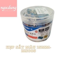 GUANGBO-NVP4: Kẹp sắt màu 15mm GBC005 (15h/hộp to, 60h/thùng) GUANGBO