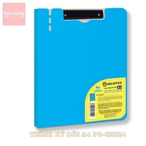 HAHAPRO-NVP6: Trình ký đôi màu xanh PO-CB224 A4 (24 Cái/Hộp) 3FL0005