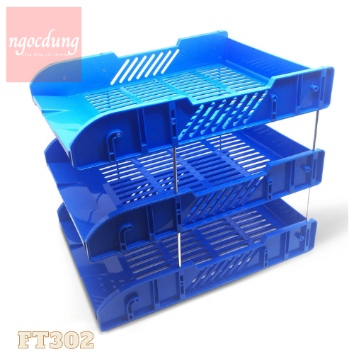 HAHAPRO-NVP3: Khay tài liệu 3 tầng PO-FT302 (12 Cái/Hộp) 3FT0002