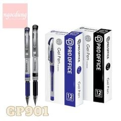 HAHAPRO-NBV6: Bút gel PO-GP901 Đen 0.7 (12 Cái/Hộp) 3GP0010