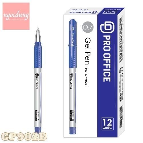 HAHAPRO-NBV6: Bút gel PO-GP902 Xanh 0.7 (12 Cái/Hộp) 3GP0016