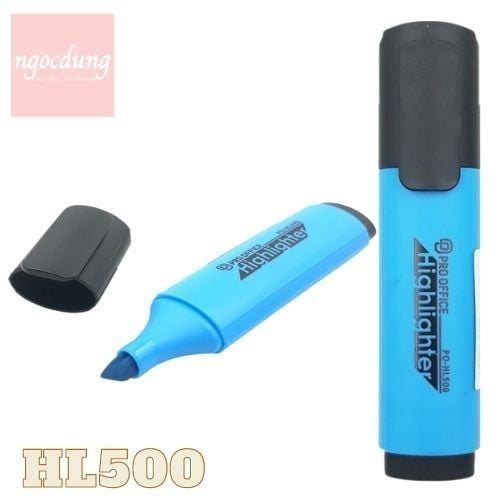 HAHAPRO-NBV2: Bút highligh PRO-OFFICE xanh PO-HL500 (10 Cái/Hộp) 3HL0009