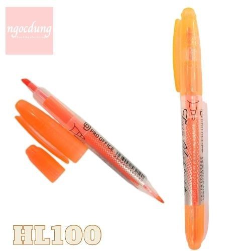 HAHAPRO-NBV2: Bút highligh PRO-OFFICE cam PO-HL100 (10 Cái/Hộp) 3HL0012