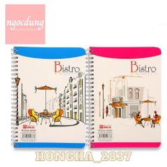 HONGHA-NGS2: Sổ Lò Xo Bistro A5, 200tr MS 2837 (40q/Th)