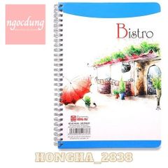 HONGHA-NGS2: Sổ Lò Xo Bistro B5 , 200tr MS 2838 (40q/Th)