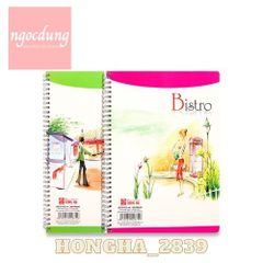 HONGHA-NGS2: Sổ Lò Xo Bistro A4, 200 tr MS 2839 (20q/Th)