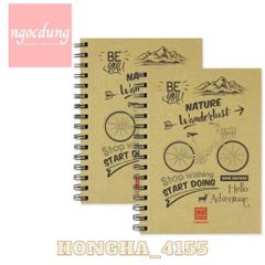 HONGHA-NGS2: Sổ lò xo Green Wanderlust A5 200 trang ĐL 70g/m2, 5q/lốc 4155