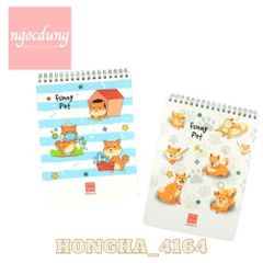 HONGHA-NGS2: Sổ Lò xo Funny Pet A5, 200tr MS 4164 (40q/Th)