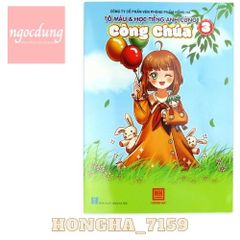 HONGHA-NTV4: Vở tô màu và học Tiếng Anh cùng Công chúa- Quyển 3, 24tr cả bìa, ĐL 80g/m2,10q/lốc, 200x280 7159