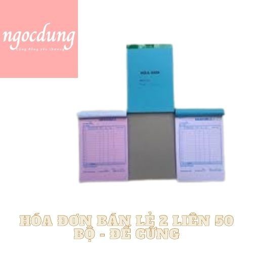 NHAYEN-NVPPK1: Hóa Đơn Bán Lẻ 2 Liên 50 bộ - Đế Cứng