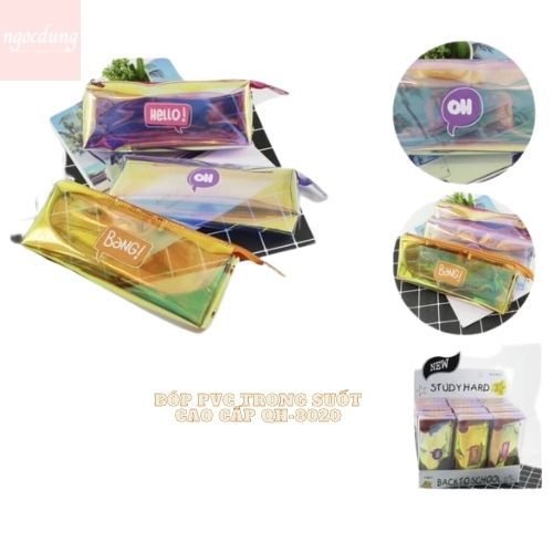 QUANGHUY-NHS8: Bóp PVC Trong Suốt Cao Cấp QH8020