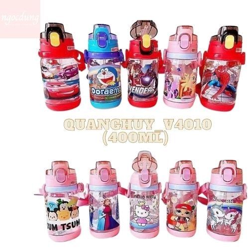 QUANGHUY-NHS7: Bình đựng nước Nhựa Cao Cấp (400ml) QHV4010 (14 cái/lốc)