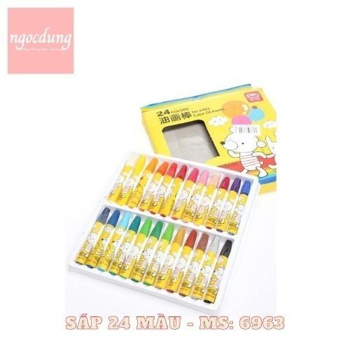 DELI-NHS12: Bút sáp 24 màu 6963