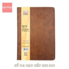 MINHCHAU-NGS1: Sổ Da Cao Cấp 316  (19x26.5), 200tr MC (30q/T)