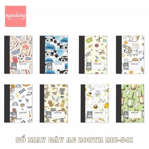 MINHCHAU-NGS3: Sổ May Gáy A6 200tr (180q/T) MC541