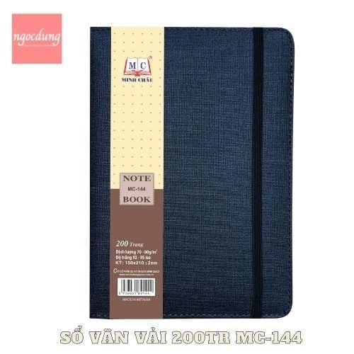 MINHCHAU-NGS1: Sổ Da Vân Vải 200tr MC144 (50Q/T)